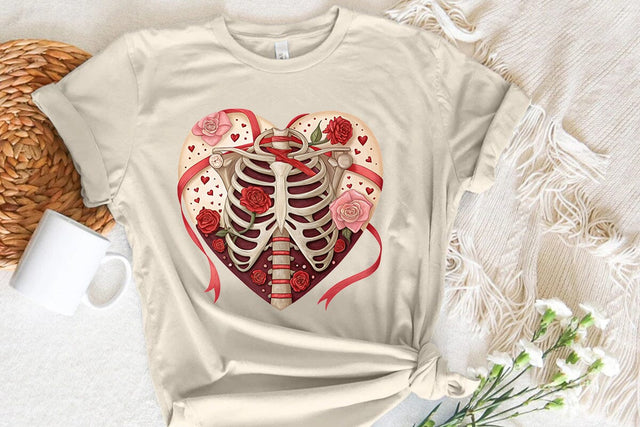 valentines day png skeleton heart SVG Angelina750 
