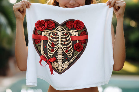 valentines day png skeleton heart SVG Angelina750 