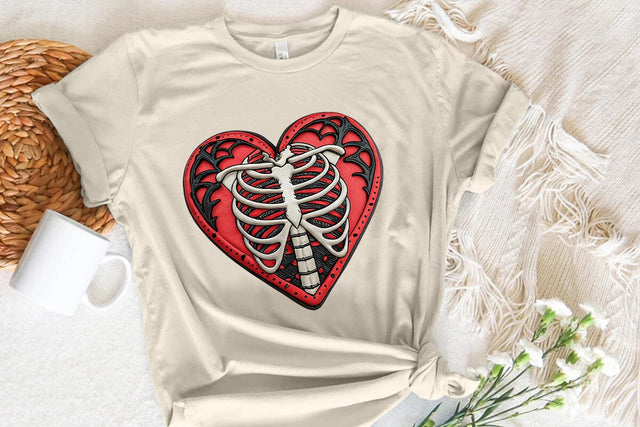 valentines day png skeleton heart SVG Angelina750 