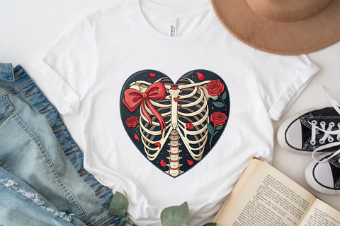 valentines day png skeleton heart SVG Angelina750 