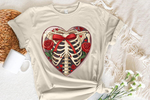 valentines day png skeleton heart SVG Angelina750 