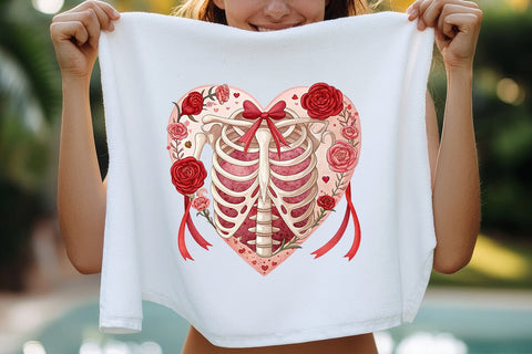 valentines day png skeleton heart SVG Angelina750 