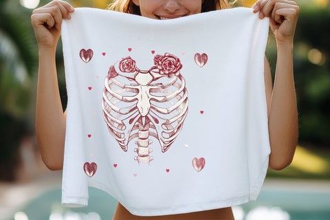 valentines day png skeleton heart SVG Angelina750 