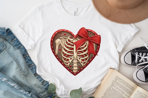 valentines day png skeleton heart SVG Angelina750 