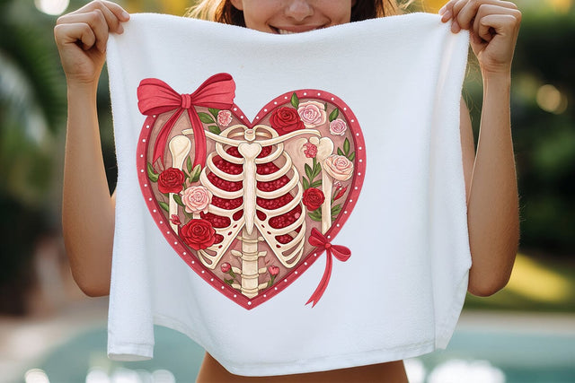 valentines day png skeleton heart SVG Angelina750 