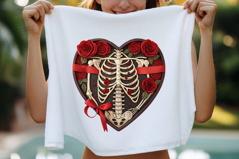 valentines day png skeleton heart SVG Angelina750 