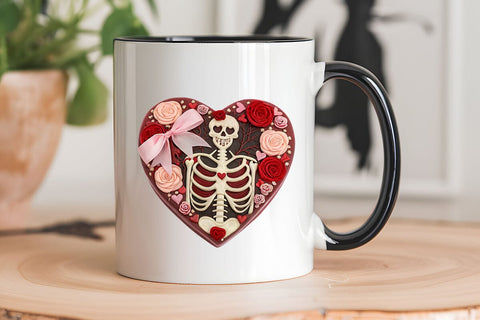 valentines day png skeleton heart SVG Angelina750 