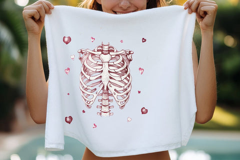 valentines day png skeleton heart SVG Angelina750 