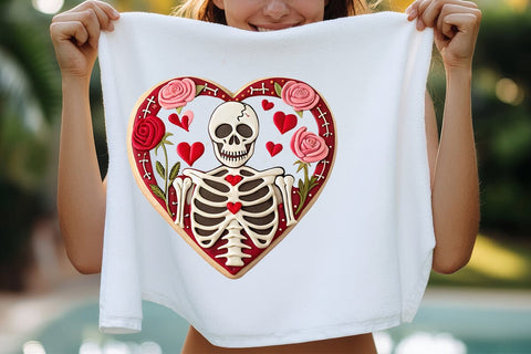 valentines day png skeleton heart SVG Angelina750 
