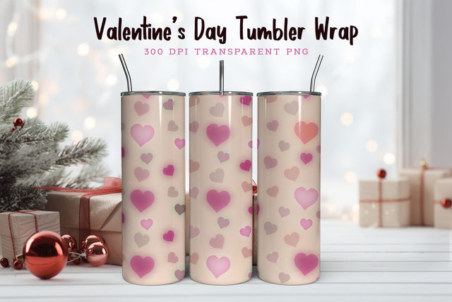 Valentines Day PNG Skinny Tumbler Wrap Sublimation CraftLabSVG 