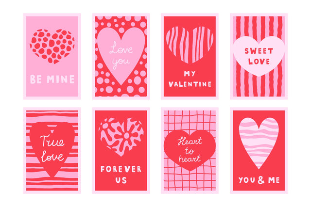 Valentines Day Posters Cards Wall Art Digital Pattern Rin Green 
