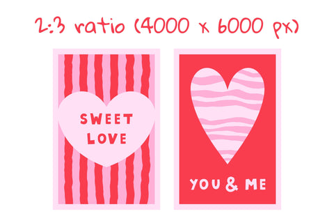 Valentines Day Posters Cards Wall Art Digital Pattern Rin Green 