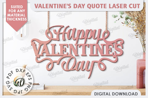 Valentine's Day Quote Laser Cut. Wall Decoration SVG SVG Evgenyia Guschina 