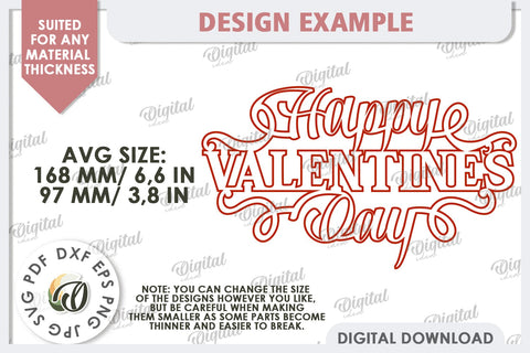 Valentine's Day Quote Laser Cut. Wall Decoration SVG SVG Evgenyia Guschina 