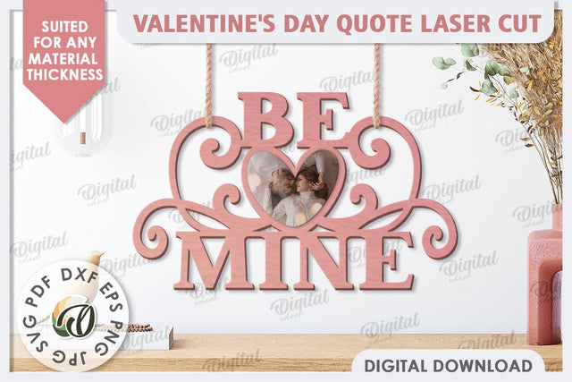 Valentine's Day Quote Laser Cut. Wall Decoration SVG SVG Evgenyia Guschina 