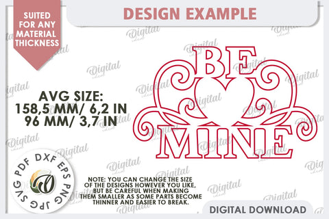 Valentine's Day Quote Laser Cut. Wall Decoration SVG SVG Evgenyia Guschina 