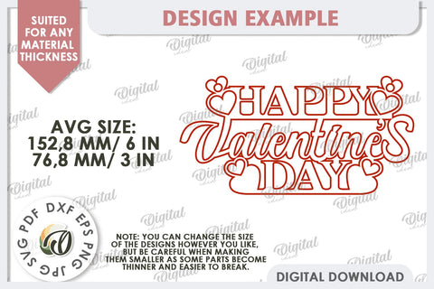 Valentine's Day Quote Laser Cut. Wall Decoration SVG SVG Evgenyia Guschina 