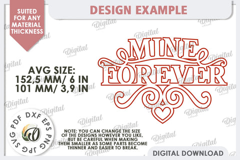 Valentine's Day Quote Laser Cut. Wall Decoration SVG SVG Evgenyia Guschina 