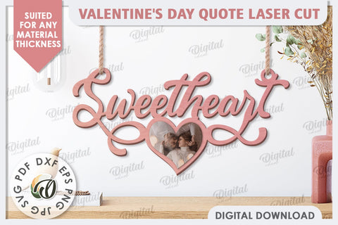Valentine's Day Quote Laser Cut. Wall Decoration SVG SVG Evgenyia Guschina 