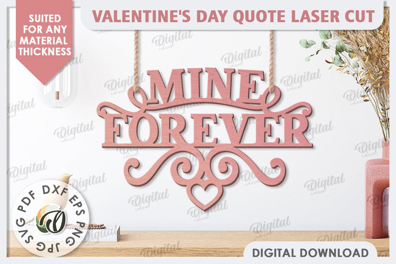 Valentine's Day Quote Laser Cut. Wall Decoration SVG SVG Evgenyia Guschina 