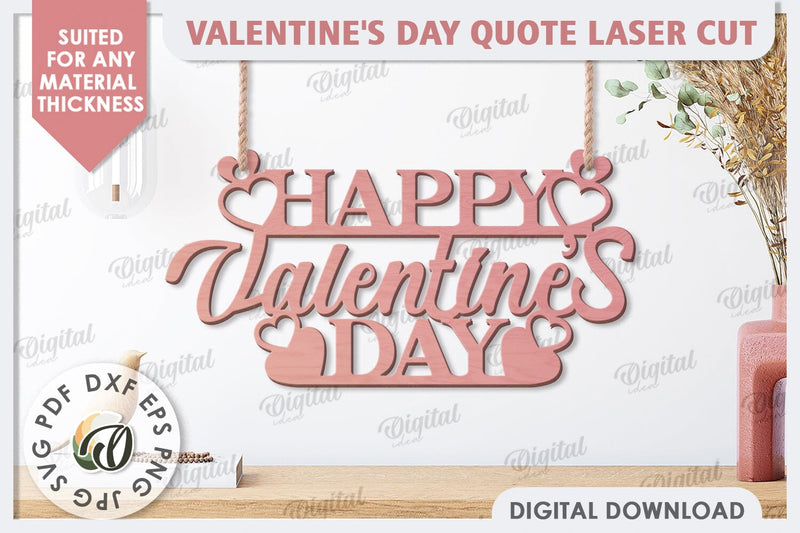 Valentine's Day Quote Laser Cut. Wall Decoration SVG SVG Evgenyia Guschina 