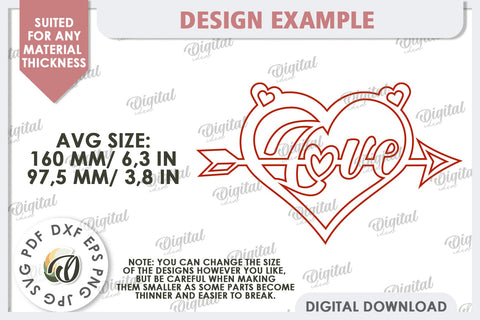 Valentine's Day Quote Laser Cut. Wall Decoration SVG SVG Evgenyia Guschina 