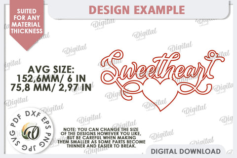 Valentine's Day Quote Laser Cut. Wall Decoration SVG SVG Evgenyia Guschina 