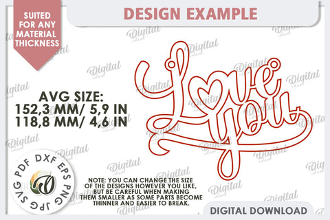 Valentine's Day Quote Laser Cut. Wall Decoration SVG SVG Evgenyia Guschina 