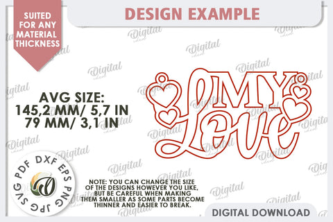 Valentine's Day Quote Laser Cut. Wall Decoration SVG SVG Evgenyia Guschina 