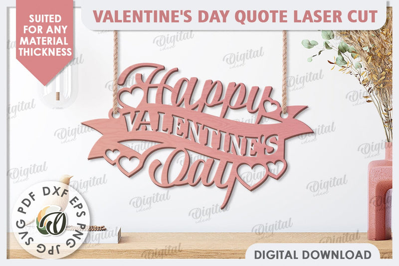Valentine's Day Quote Laser Cut. Wall Decoration SVG SVG Evgenyia Guschina 