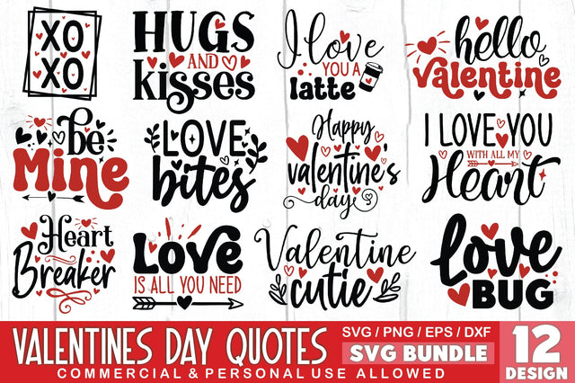 Valentines Day Quotes Bundle SVG Ariyan 