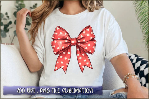 Valentines Day Red Coquette Bow Sublimation Clipart Sublimation Shetara Begum 