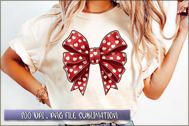 Valentines Day Red Coquette Bow Sublimation Clipart Sublimation Shetara Begum 
