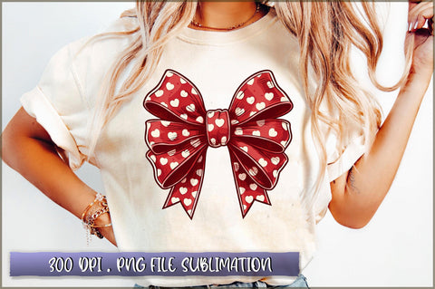 Valentines Day Red Coquette Bow Sublimation Clipart Sublimation Shetara Begum 