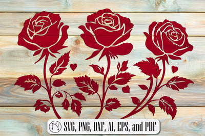 Valentine's Day Roses SVG Cut File SVG MD JOYNAL ABDIN 