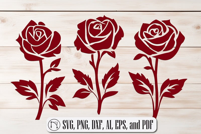 Valentine's Day Roses SVG Cut File SVG MD JOYNAL ABDIN 