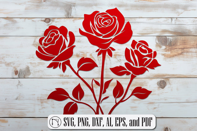 Valentine's Day Roses SVG Cut File SVG MD JOYNAL ABDIN 
