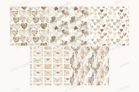 Valentines Day Seamless Pattern | Romantic Digital Paper Set Digital Pattern GlamArtZhanna 