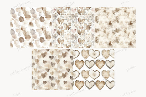 Valentines Day Seamless Pattern | Romantic Digital Paper Set Digital Pattern GlamArtZhanna 