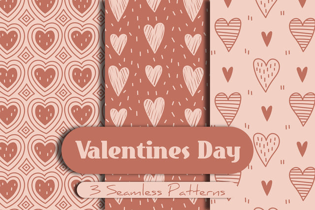 Valentines Day Seamless Patterns SVG Rin Green 