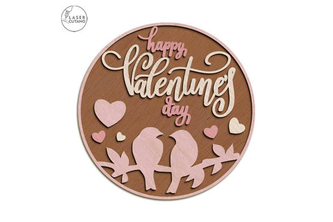 Valentine's Day SET Wall Decorative Ornaments, Laser Cut Template, Wood Cut and Paper Cut SVG LaserCutano 