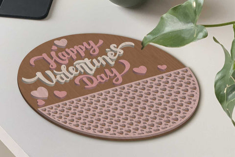 Valentine's Day SET Wall Decorative Ornaments, Laser Cut Template, Wood Cut and Paper Cut SVG LaserCutano 