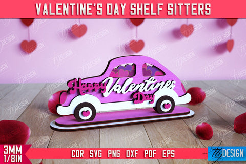 Valentine's Day Shelf Sitters Bundle | Table Statuette | Valentine's Signs | CNC Files SVG Fly Design 