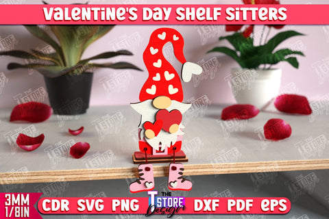 Valentine's Day Shelf Sitters Bundle | Table Statuette | Valentine's Signs | CNC Files SVG The T Store Design 