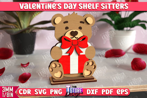 Valentine's Day Shelf Sitters Bundle | Table Statuette | Valentine's Signs | CNC Files SVG The T Store Design 