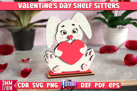 Valentine's Day Shelf Sitters Bundle | Table Statuette | Valentine's Signs | CNC Files SVG The T Store Design 
