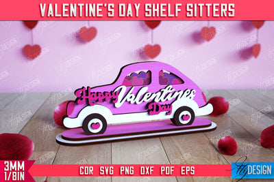 Valentine's Day Shelf Sitters | Table Statuette | Valentine's Signs | CNC File SVG Fly Design 