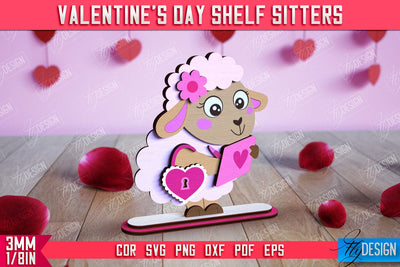 Valentine's Day Shelf Sitters | Table Statuette | Valentine's Signs | CNC File SVG Fly Design 