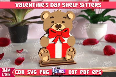 Valentine's Day Shelf Sitters | Table Statuette | Valentine's Signs | CNC File SVG The T Store Design 