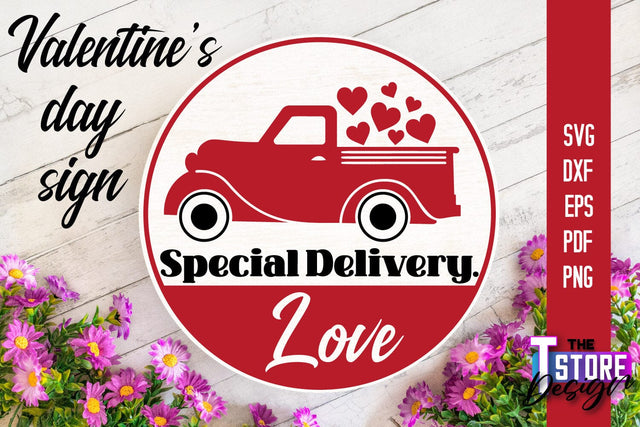 Valentine's Day Sign | Round Signs | Valentine's Day Quotes | SVG File SVG The T Store Design 